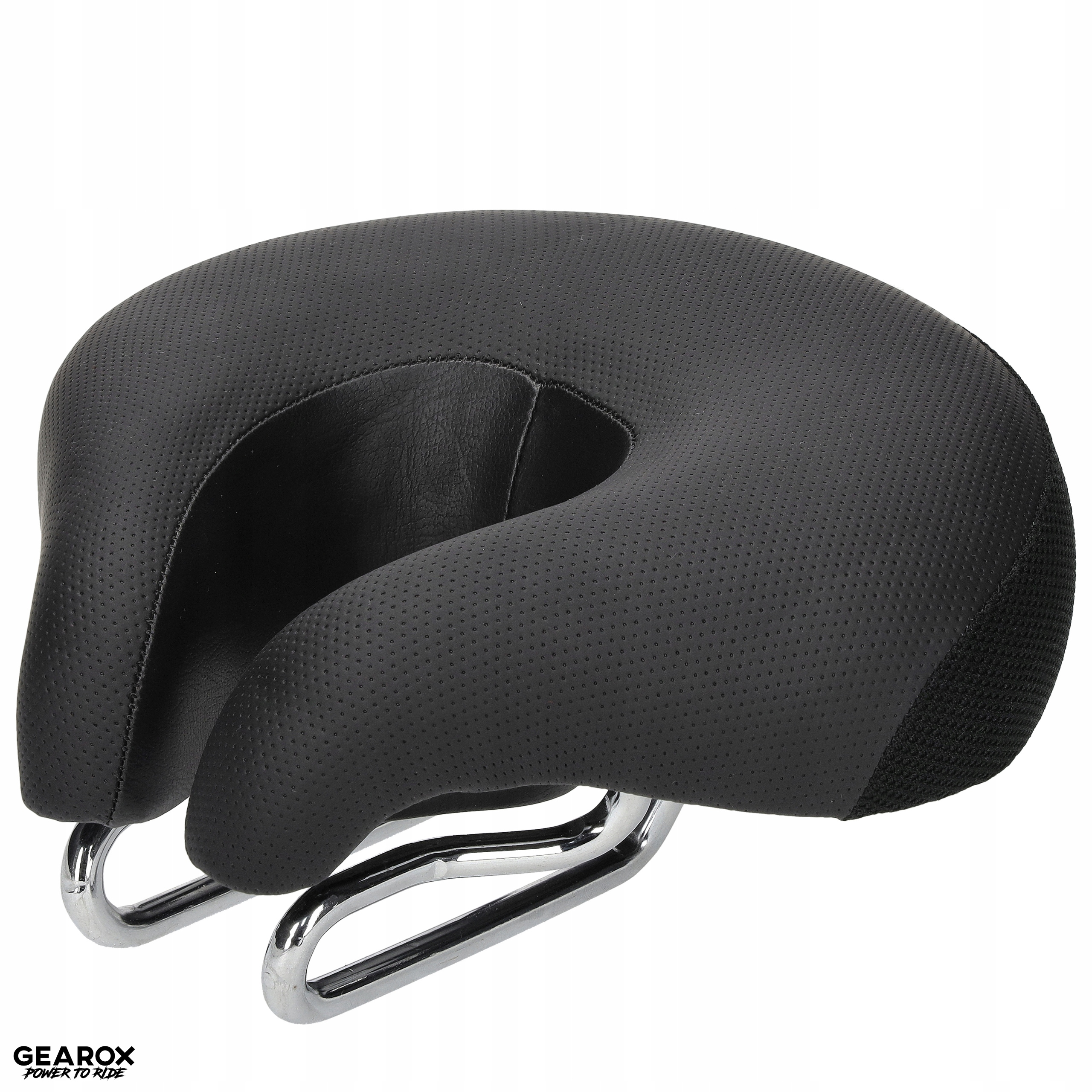 SIODEŁKO ROWEROWE Z OTWOREM ERGONOMICZNE EKOSKÓRA WYGODNE CZARNE S7 Kod producenta 5907713392529