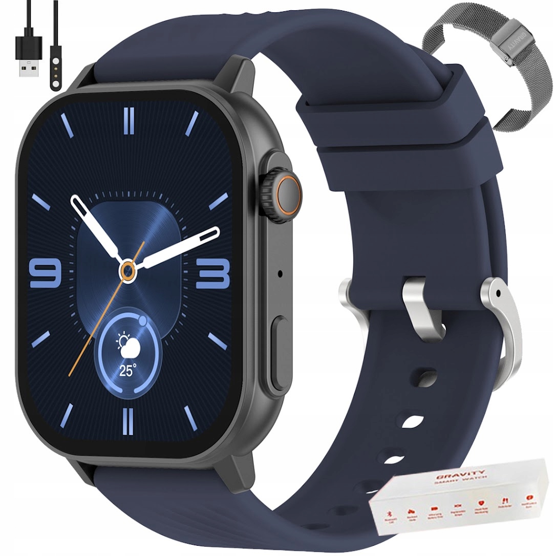 Pánské hodinky Chytré Hodinky Gravity Hovory Menu Pl Tft displej Kroky