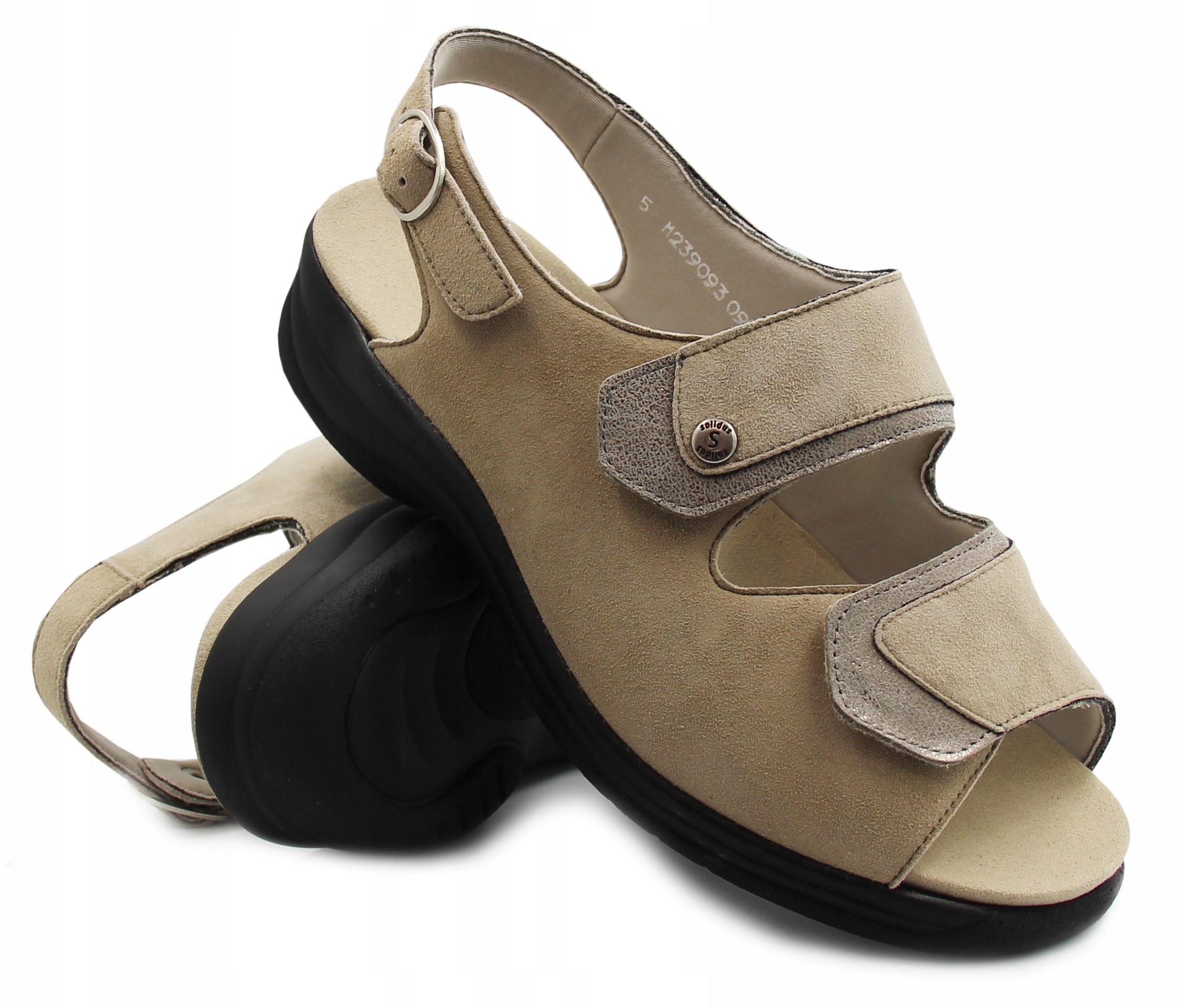 Dámské široké, lehké, měkké boty na léto béžové Solidus Moni 40 2/3