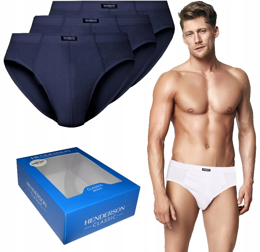 HENDERSON SLIPY MĘSKIE BAWEŁNA 1446-K123 GRANAT M