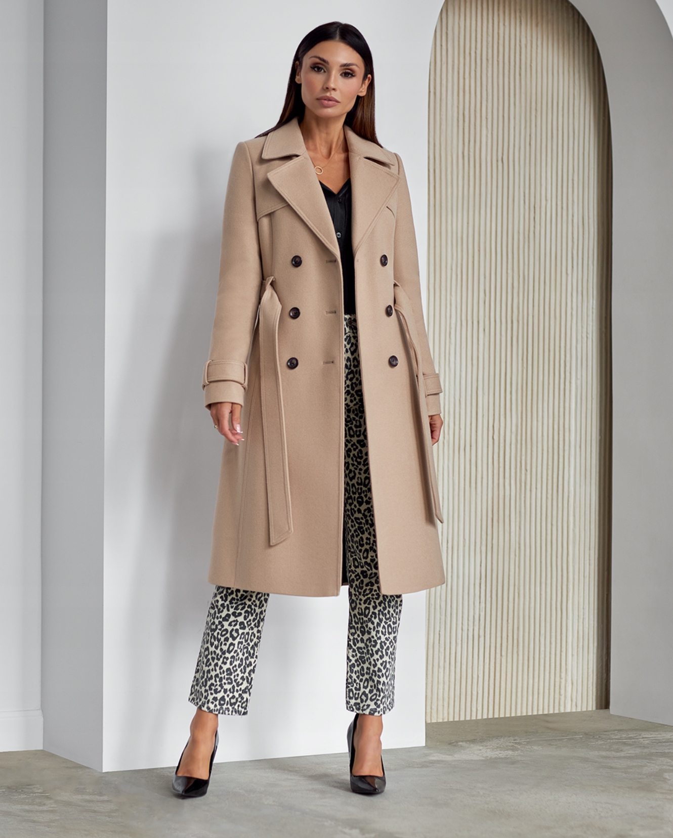 AKRIS ALEXA チェスターコート 38 ZSM-43 Płaszcz jesień-zima Zartex Alexa Jasny Camel 44 AW24 • Cena