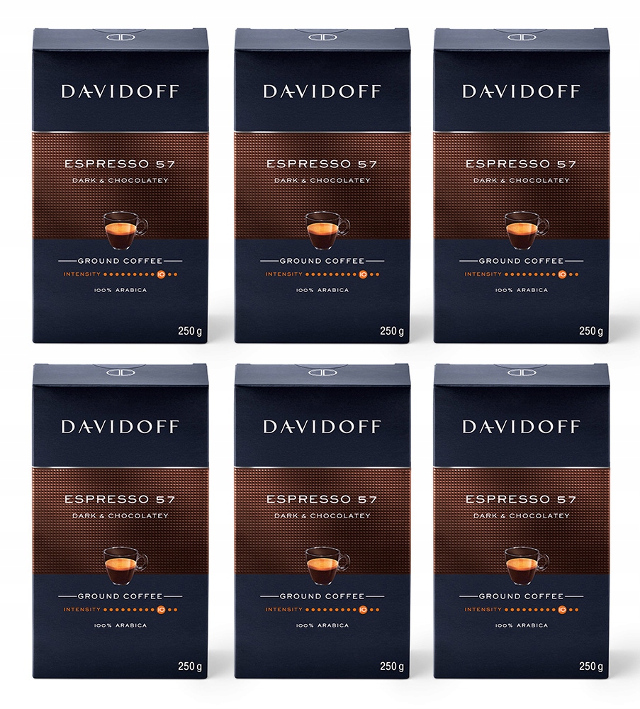 Kawa mielona Davidof Espresso 57 100% Arabica do przelewu 6x 250g