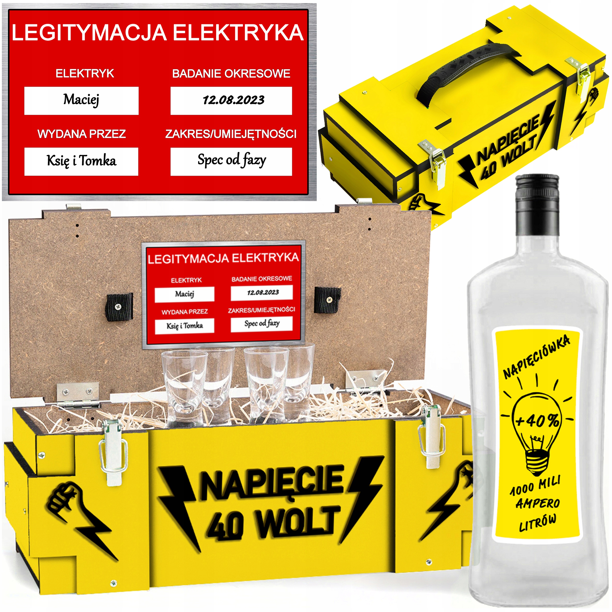 dla Elektryka Zestaw Skrzynka na 18-99 urodziny Mężczyzny Faceta