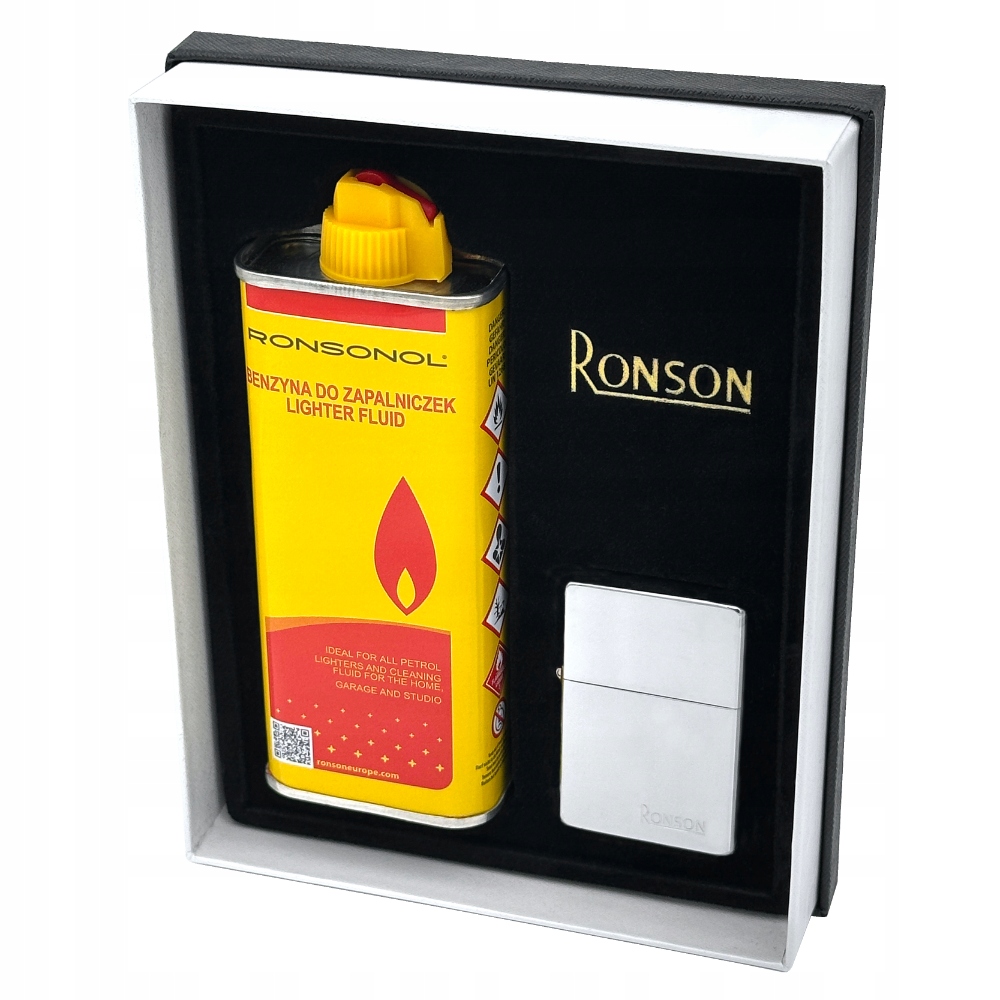 Sada Zapalovač Ronson Chrome Polished jako dárek
