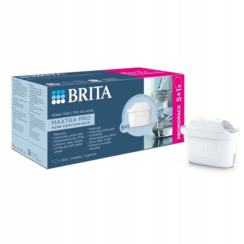 Wkład filtrujący wodę Brita Maxtra Pro Pure Performance 5+1 szt do dzbanka