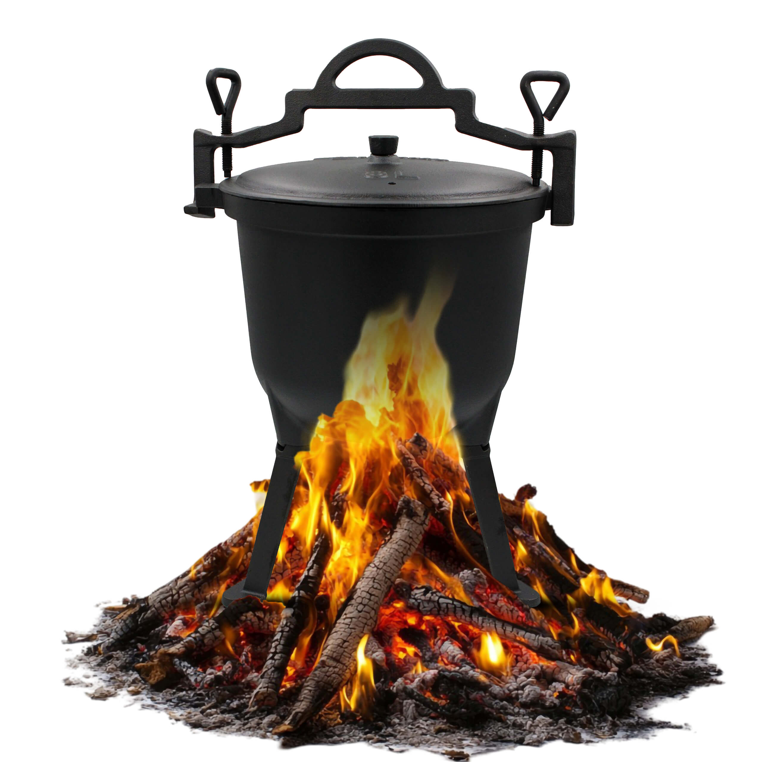 Litinový Kotlík 8 L na oheň Lovecký hrnec Maďarský Pečenky Grill