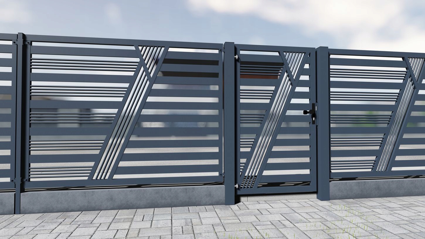 przęsło ogrodzenie panelowe płoty metalowe 374 Maksymalna wysokość elementu 90 cm