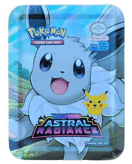 POKEMON PUSZKA METALOWA KARTY KOLEKCJONERSKIE