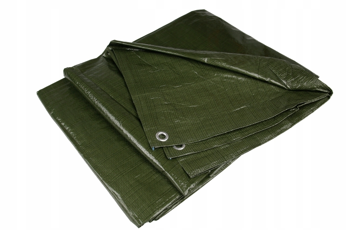 PLANDEKA 3X4M ZIELONA OKRYCIOWA OCHRONNA WODOODPORNA Z OCZKAMI