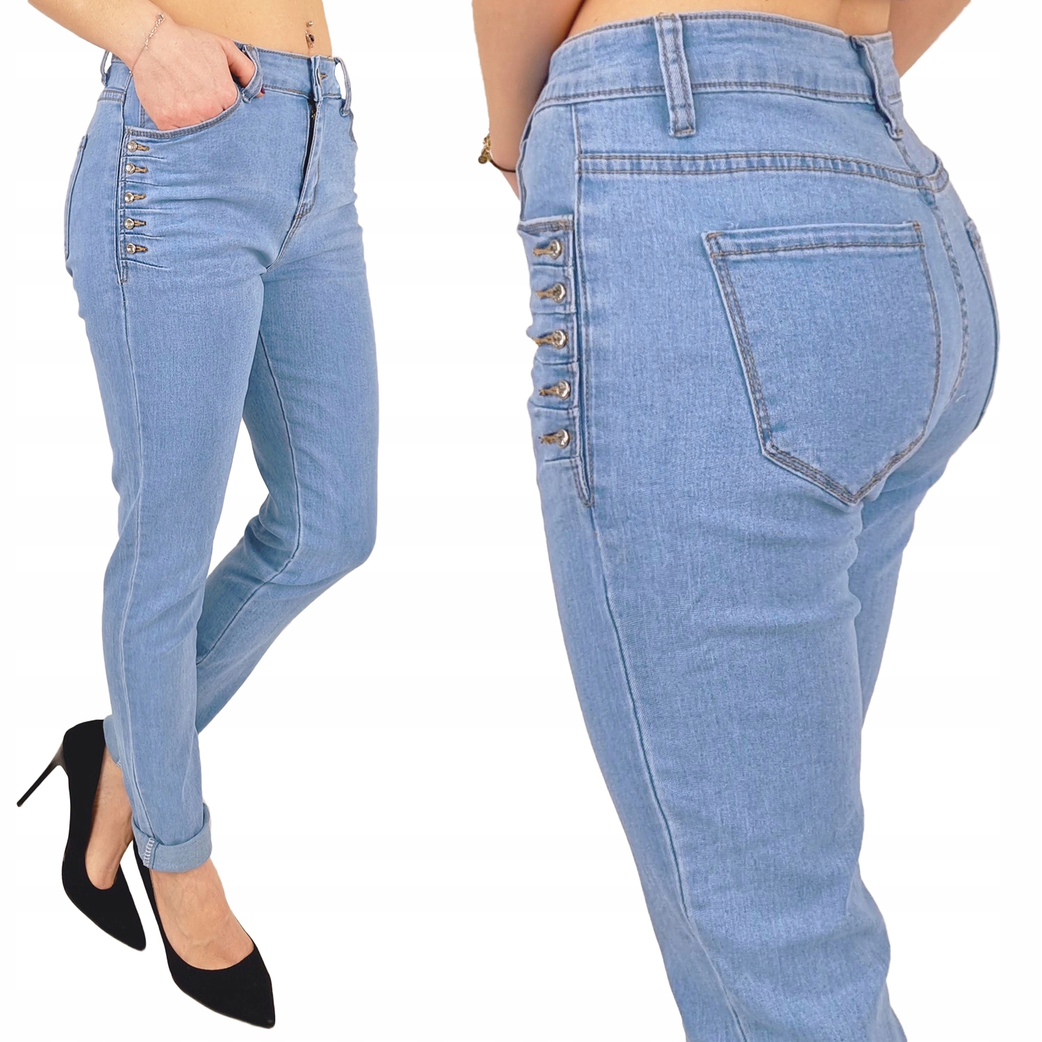 

Damskie Spodnie Jeans Dopasowane Wyszczuplające