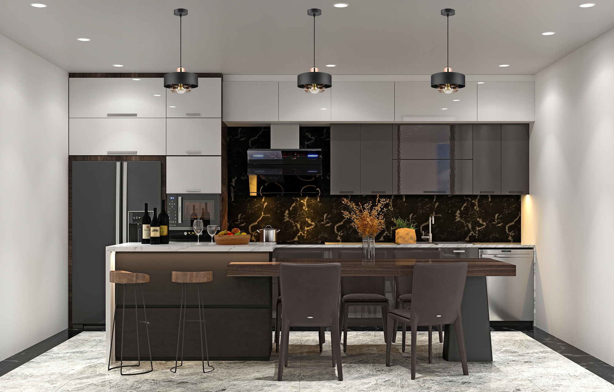 LAMPA WISZĄCA SUFITOWA ŻYRANDOL PLAFON LOFT LED Długość/wysokość 80 cm