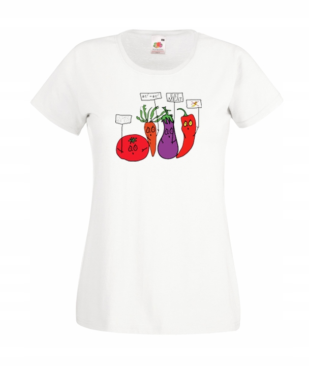

XXL Koszulka Damska Vegetarian Jedzenie Weganie
