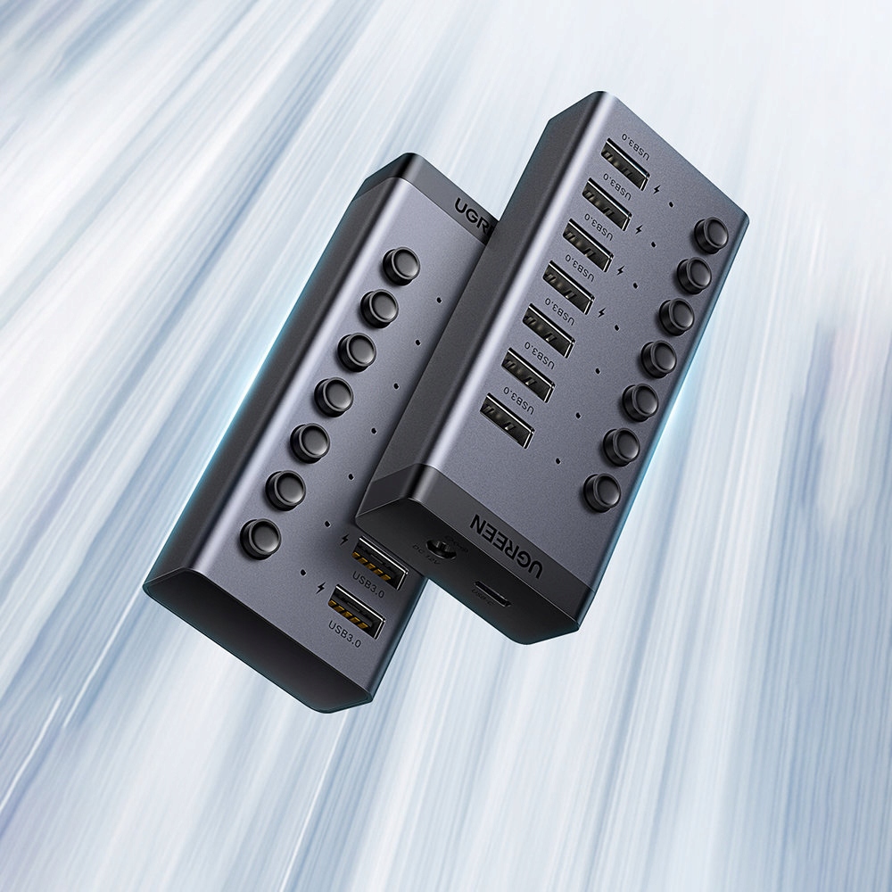 UGREEN MULTIFUNCTIONAL HUB 7in1 USB C/7x USB A 3.0 Packaging condition: original