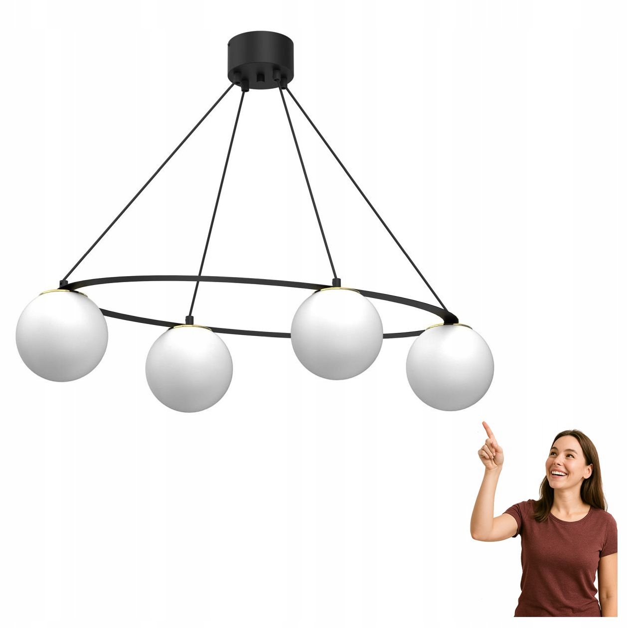 Závěsná lampa koule Ballo 5672 Luminex