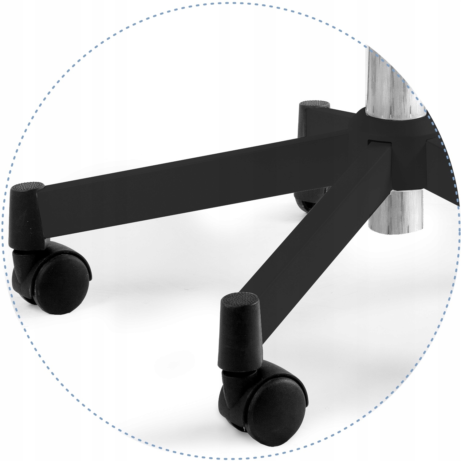 Krzesło Biurowe FOX Czarno Czarne Obrotowe Siatka Kod producenta W-153A-4-4