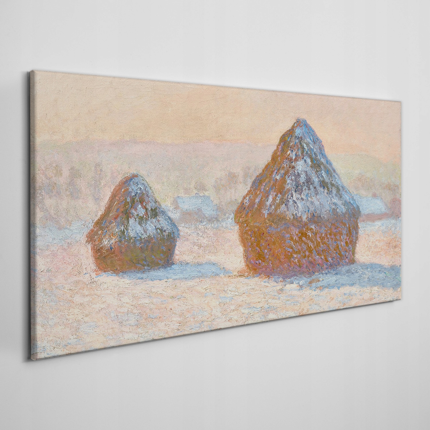 

Obraz płótno Stogi zboża śnieg efekt Monet 120x60