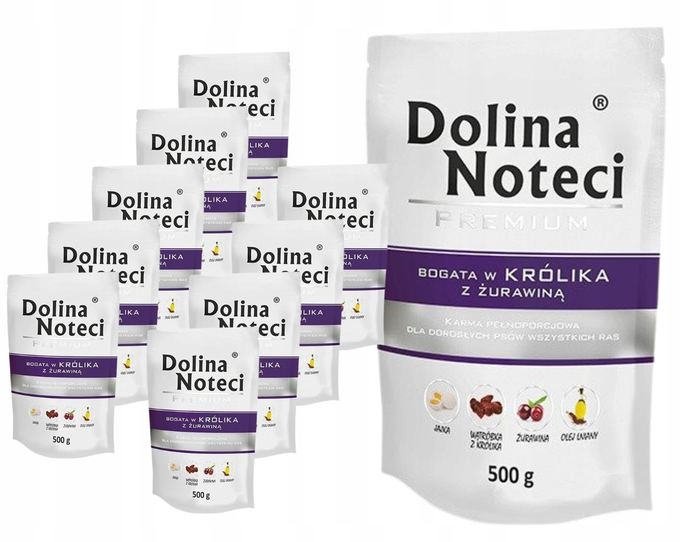 Levně Dolina Noteci Premium vlhké krmivo pro psy bohaté na králíka 10x500 g