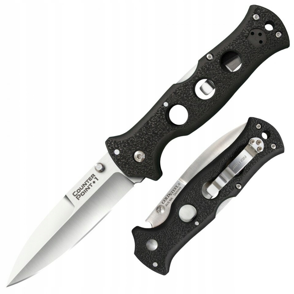 Cold Steel 10AB Counter Point 1 nóż taktyczny 10,1 cm, czarny, Griv-Ex