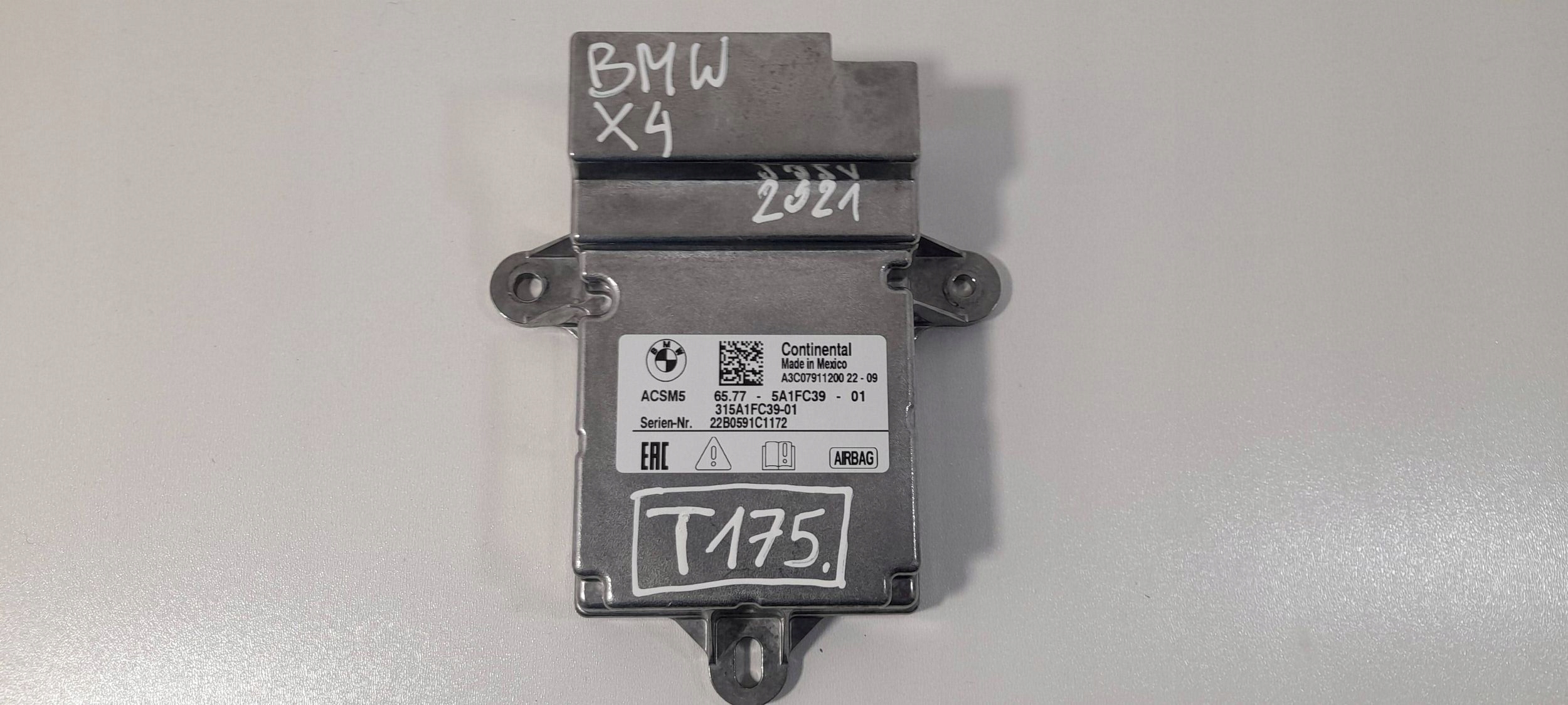 BMW X4 G02 control unit airbag 65775A1FC39 (T175)