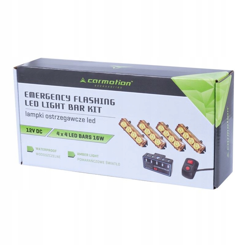 STROBOSKOPOWA LAMPA LED POMARANCZOWA POMOC LAWETA Voltage 12 V