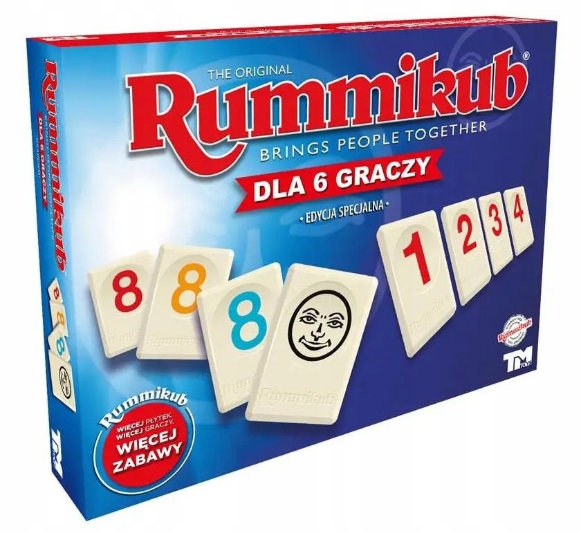 Gra Rummikub wersja XP liczbowa dla całej rodziny od 2 do 6 graczy Nazwa Rummikub XP dla 6 graczy