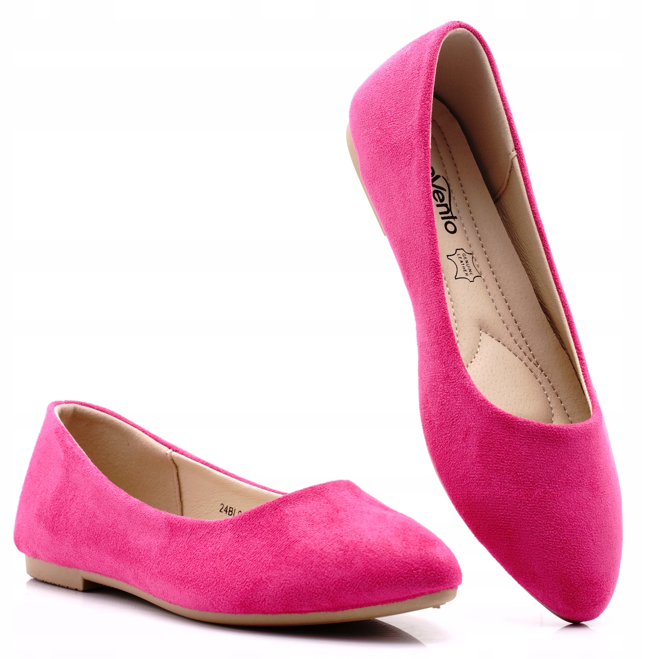 BALERINY KLASYCZNE BUTY DAMSKIE WKŁ. SKÓRA 7640 39 Oryginalne opakowanie producenta pudełko