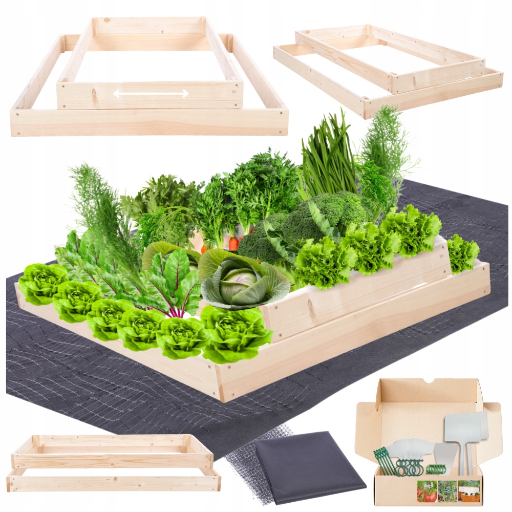 Zeleninový Záhon kaskádový, regulovatelný, vyvýšený záhon, impregnace 18x90x120