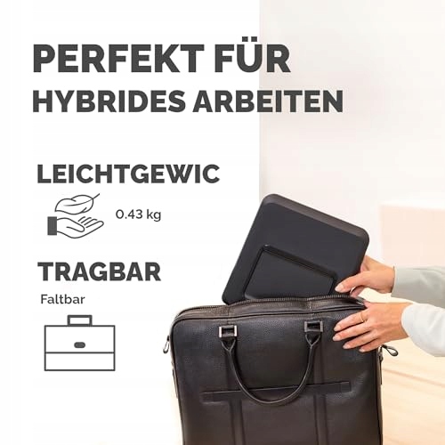 FELLOWES Podstawka Pod Laptopa Regulowana Do Biura I Domu Czarna — miniatura 5