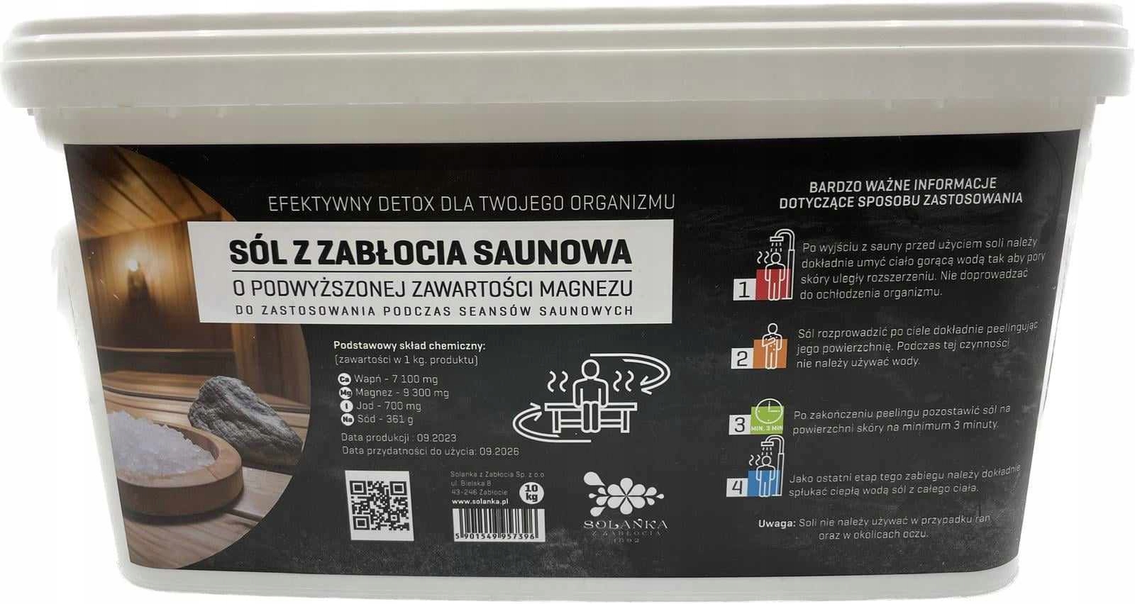 Saunová sůl 12 kg přírodní Hořčík Detox je ideální do sauny