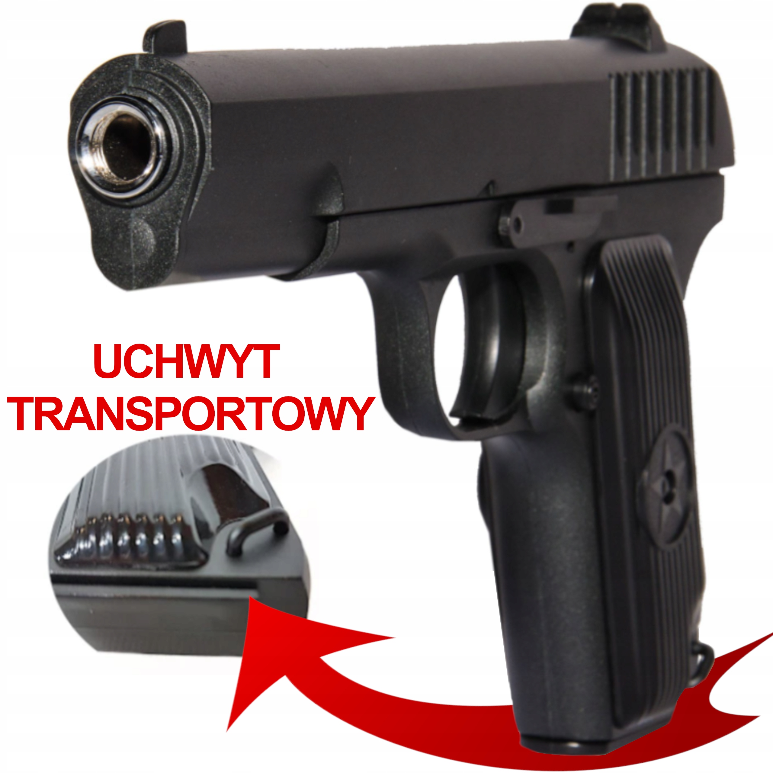 TOKAREV TT REPLIKA ASG PISTOLET METALOWY NA KULKI Rodzaj pistolety