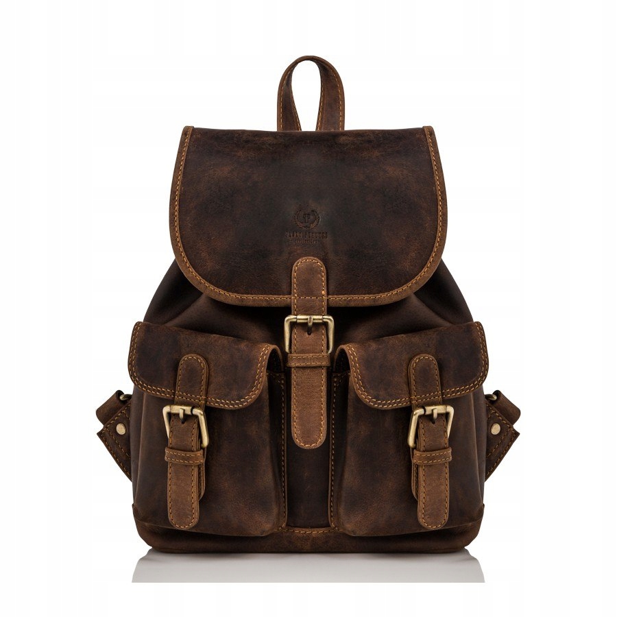 Batoh dámský městský kožený hnědý do práce školní, módní pro každodenní nošení