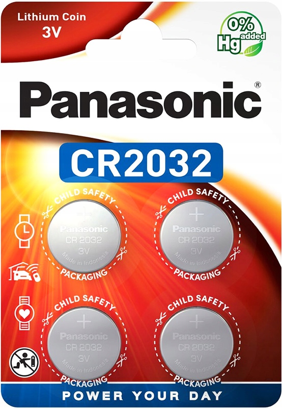 4x Bateria Baterie Litowa Panasonic CR2032 DL 2032 DL2032