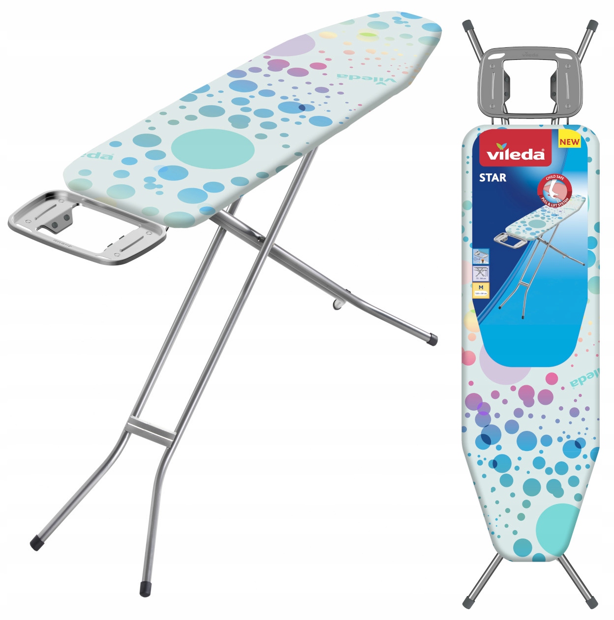 Levně Vileda Žehlicí prkno Star 120 x 38 cm