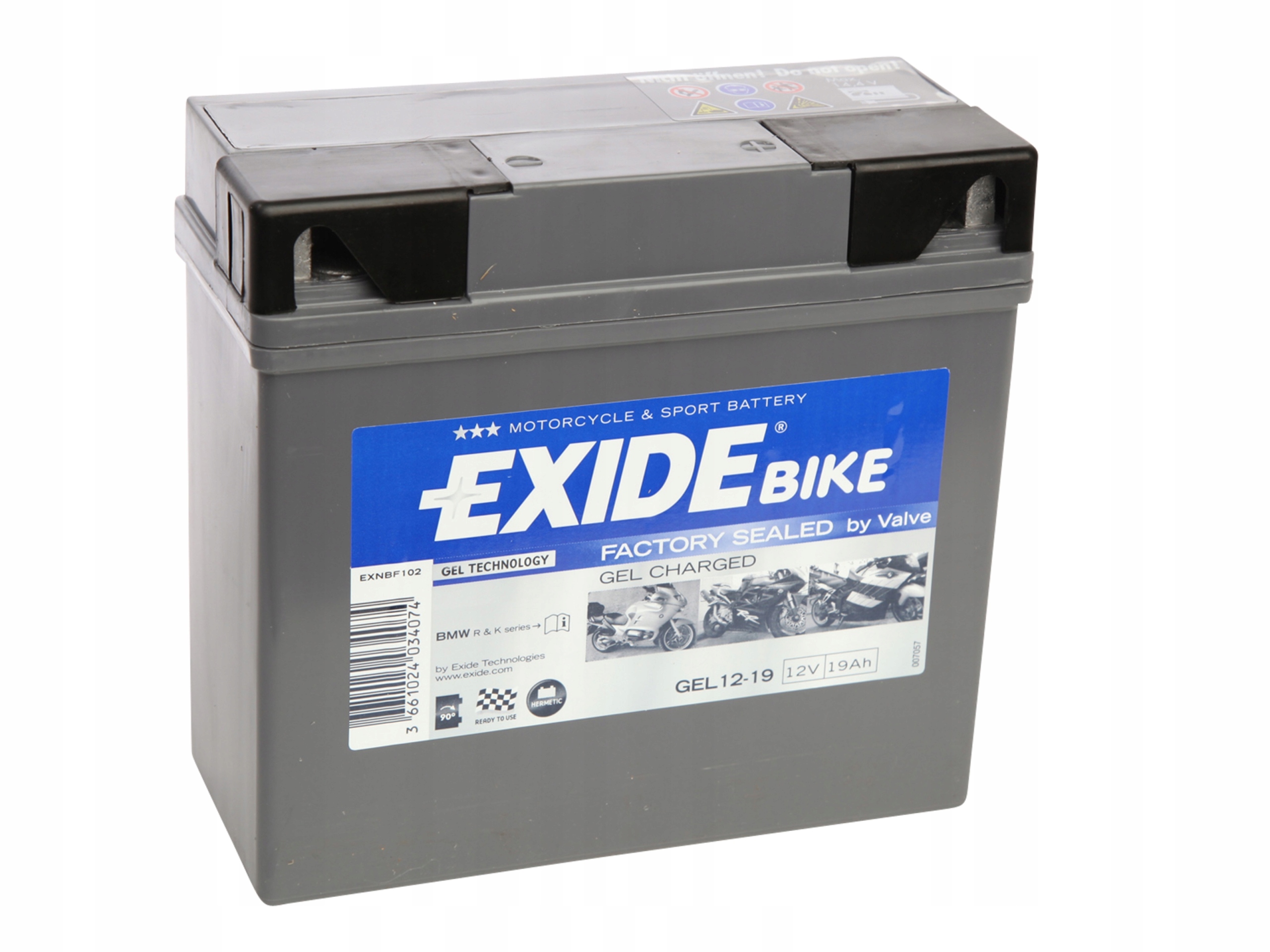 

Motocyklowy akumulator 19 Ah Exide żelowy GEL12-19
