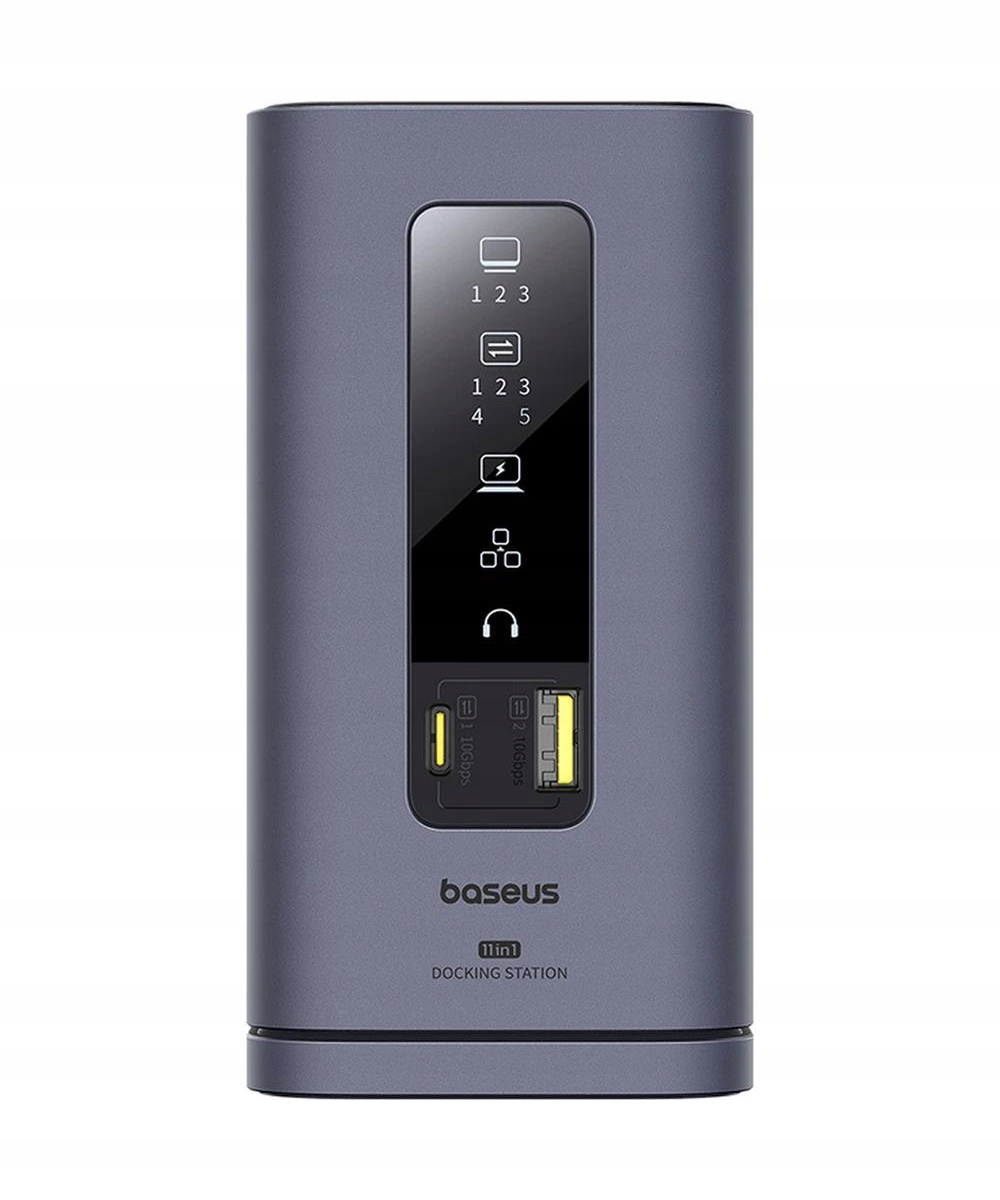 Baseus Hub Usb-c Dokovacia Stanica 11v1 3x Hdmi 4K 4x Usb-a Usb-c RJ45