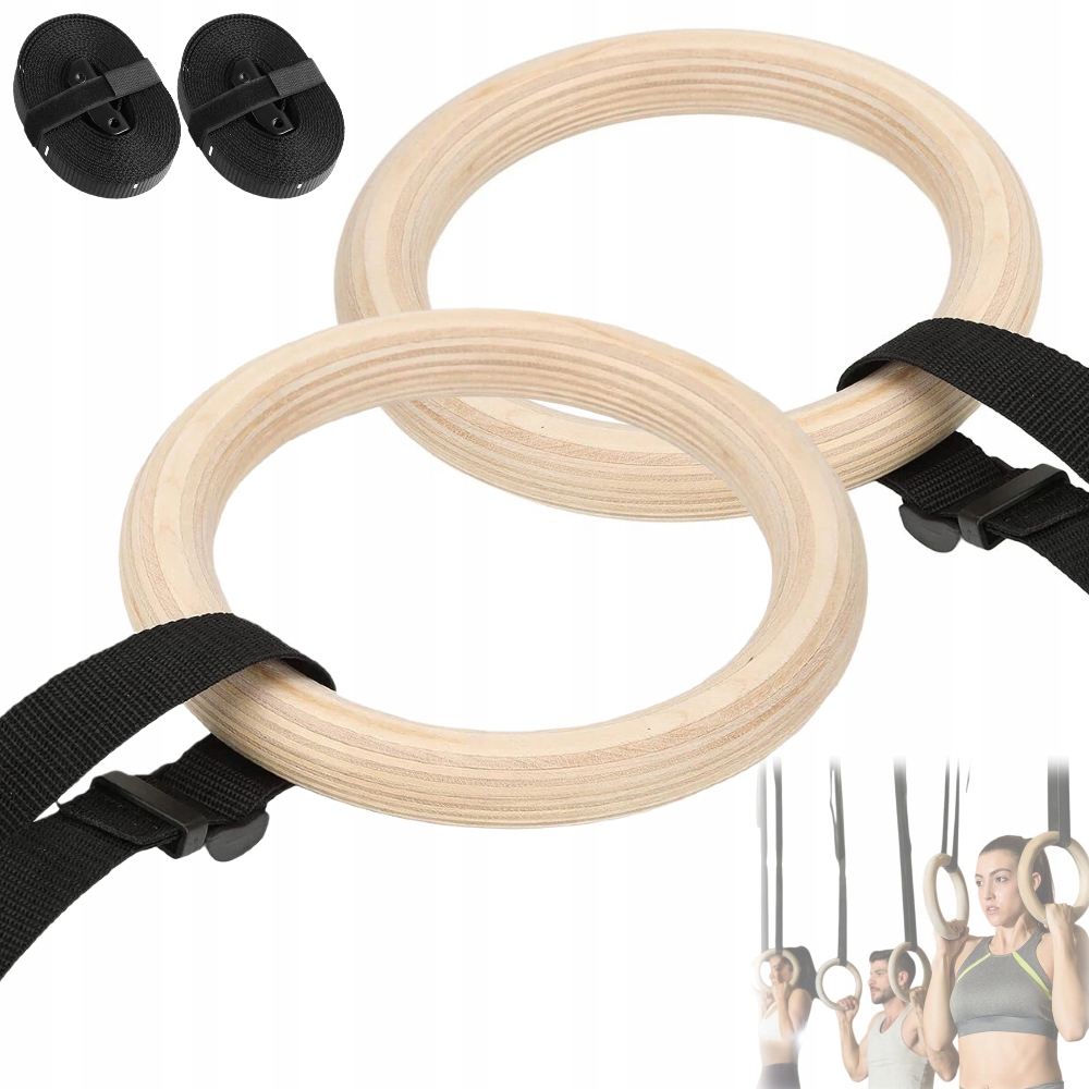 2X Profesionální dřevěná gymnastická kolečka, gymnastická kolečka