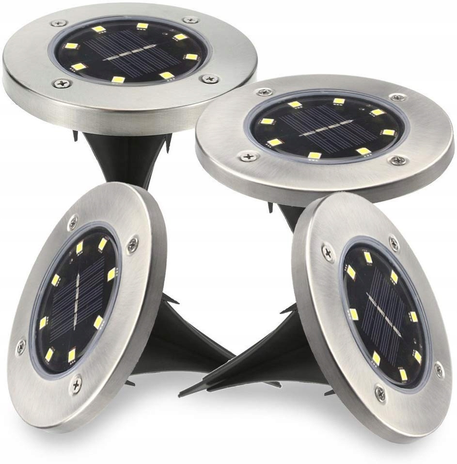 

Lampki Solarne Gruntowe Disk Light 4 Szt Zestaw