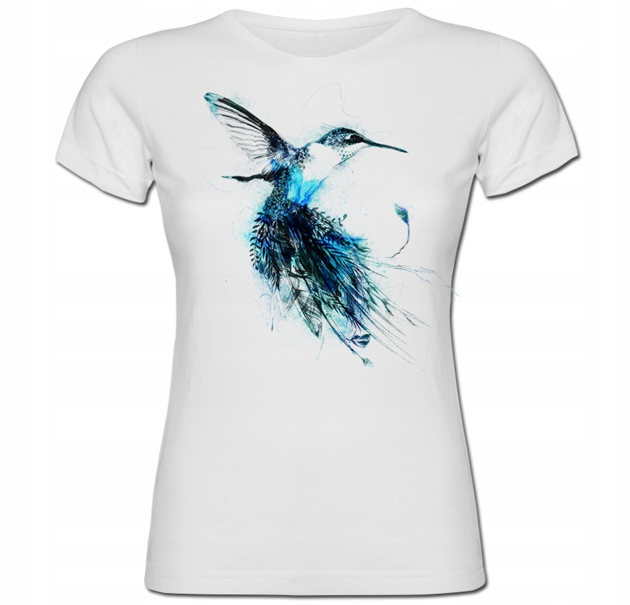 

Tshirt damski ptak ptaszek koliberek pastele L