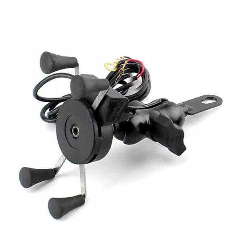 

Uchwyt Motocyklowy z Ładowarką Ram L-metal Usb