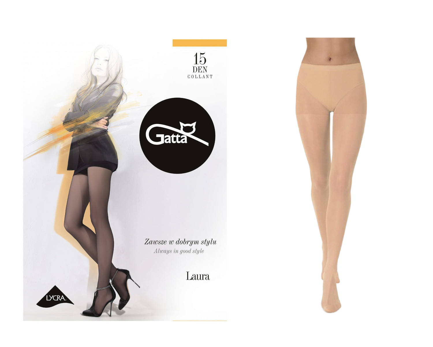 

Rajstopy Gatta Laura Lycra 15 Den Dune r. 2-S