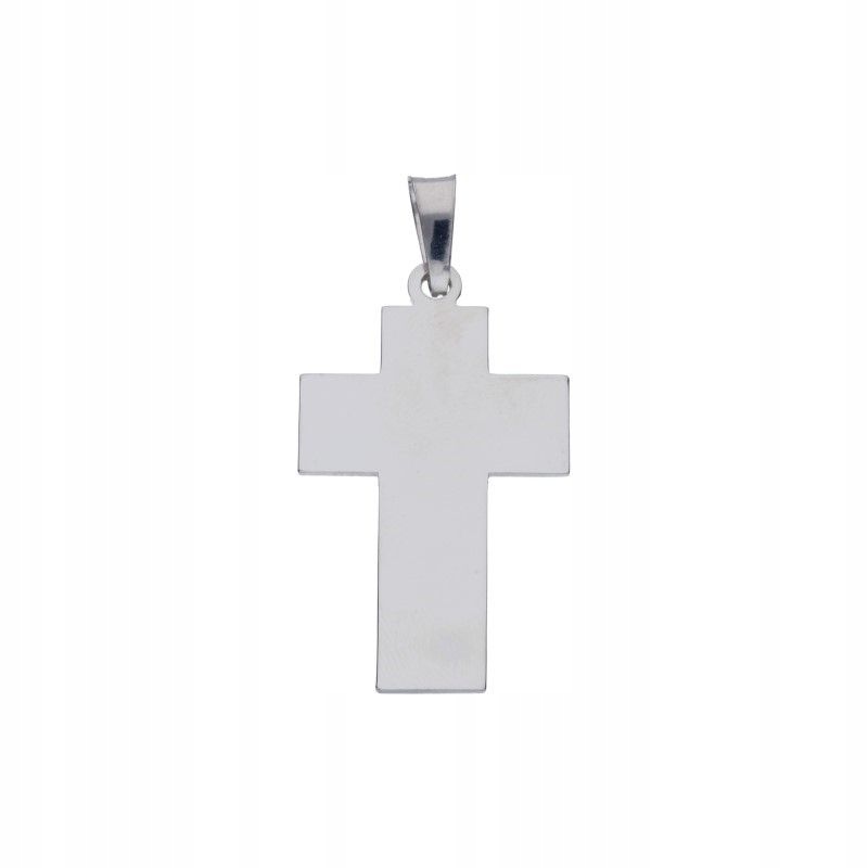 Stříbrný diamantový kříž ryzosti 925, rhodiovaný jako dárek k přijímání