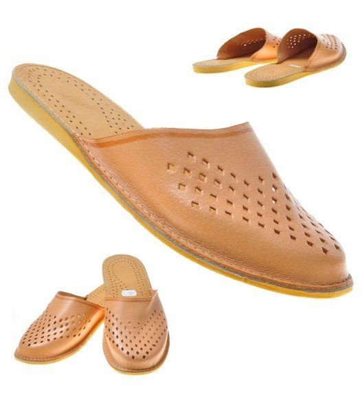 

Skórzane Męskie Klapki Kapcie Z Podhala 6139 42