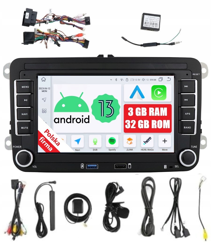 Rádio Android Vw Golf V 5 VI 6 Passat B6 B7 CC Polo V Tiguan I Touran A Eos