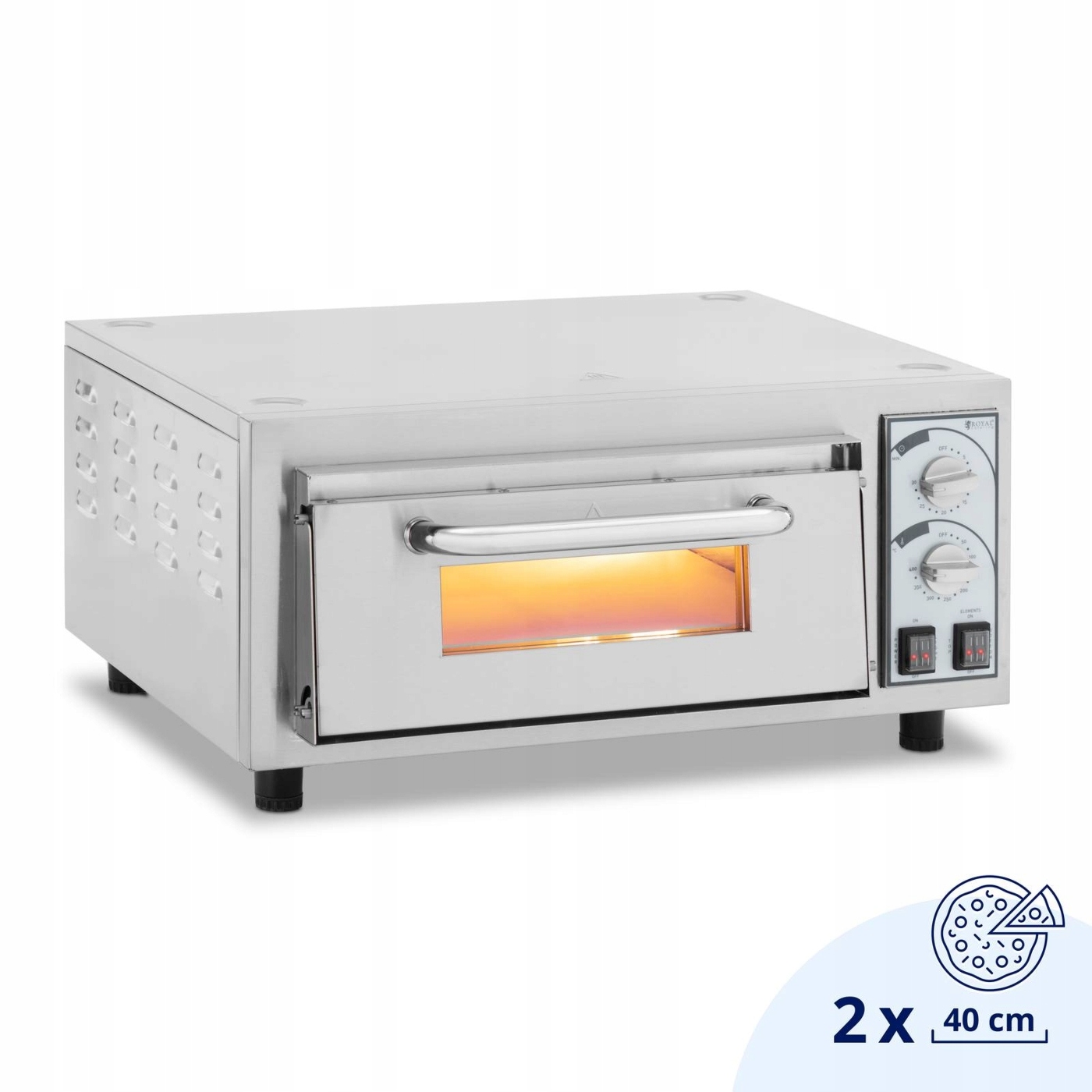Elektryczny Piec Do Pizzy 1-KOMOROWY O35 cm 400°C
