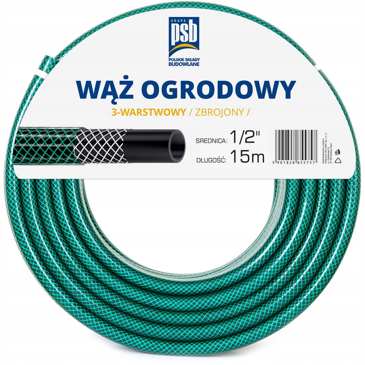 

Wąż ogrodowy Psb 1/2" 15m Cellast