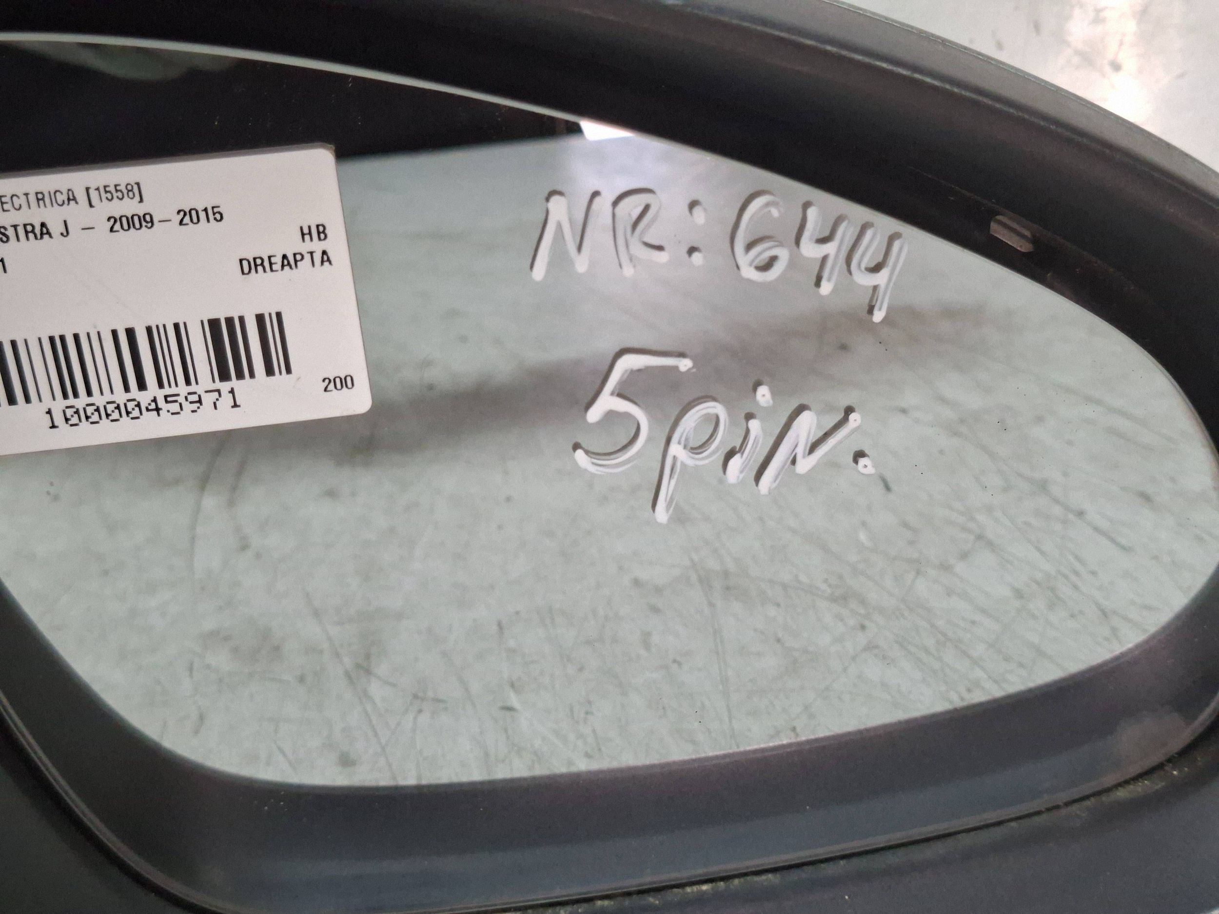 mirror right 5 vertical OPEL ASTRA J 2009