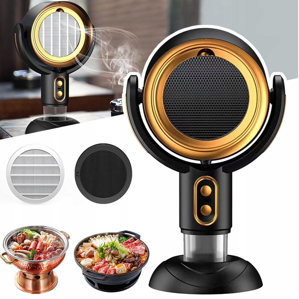 Mini Okap Kuchenny I Oczyszczacz Powietrza 2W1 Wentylatorem Wyciągowym Domu