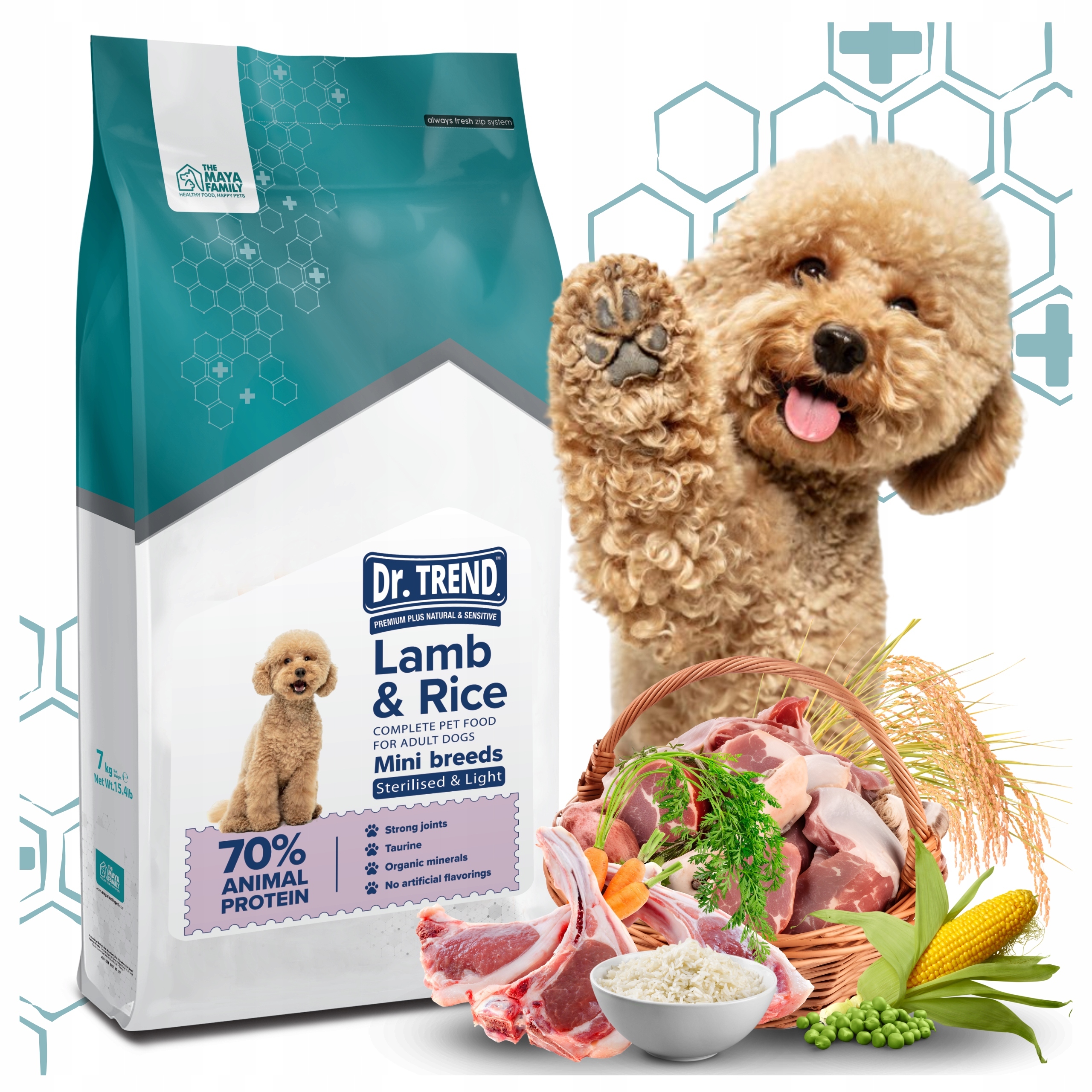 Levně Dr.Trend Premium Steril & Light krmivo pro psy malých plemen jehněčí 7 kg