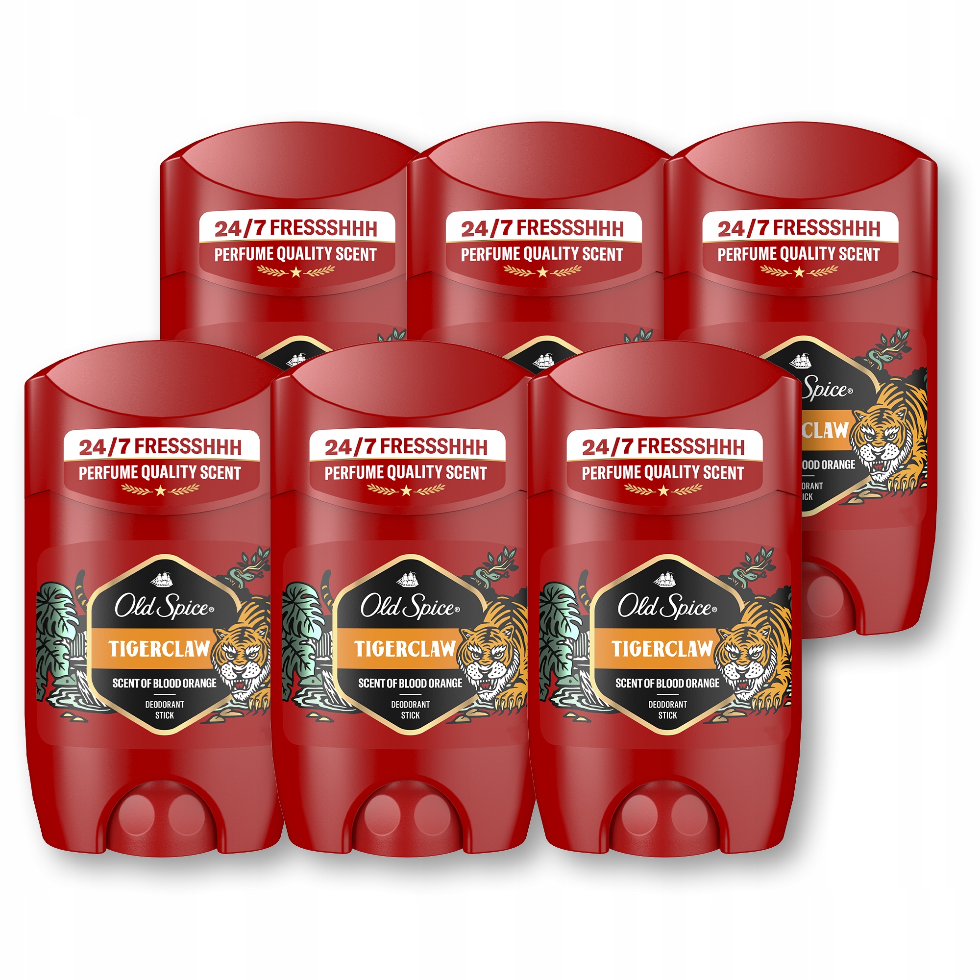 Old Spice Tiger Claw Dezodorant męski w sztyfcie, 6 x 50ml