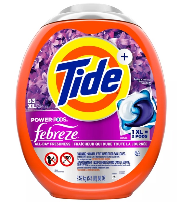 Levně TideSpring Renewal 63 ks Velké kapsle na praní tkanin